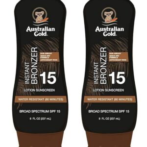 Loção Bronzeadora Australian Gold FPS 15, Pacote Duplo, 236 ml